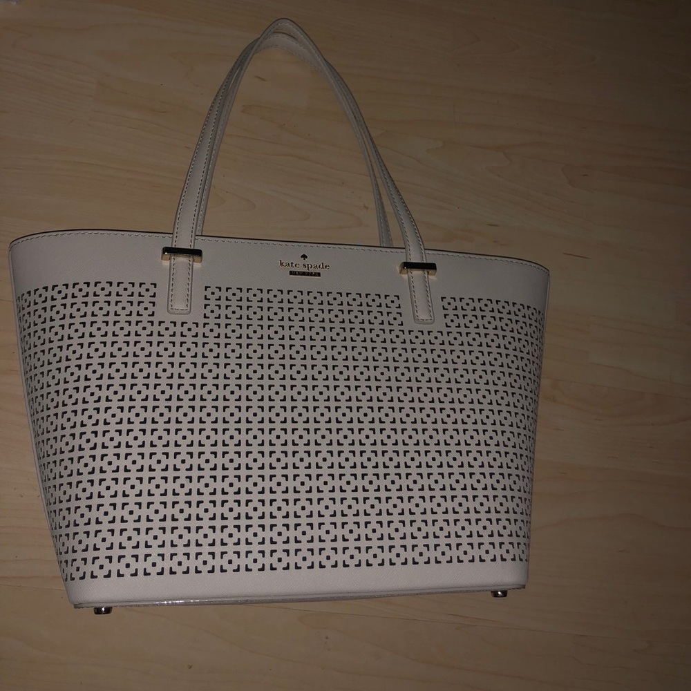 Kate Spade Mini Harmony Perforated Tote CrispLinen